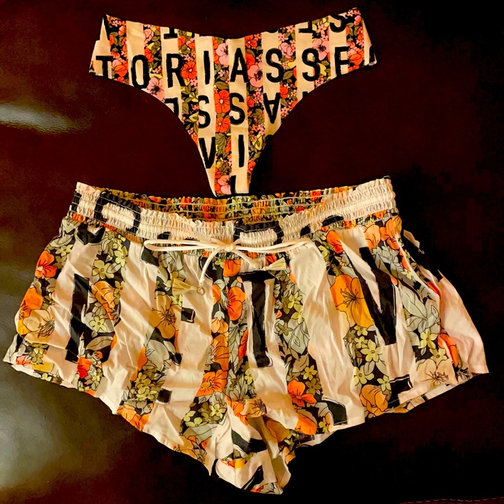VS Thong and PJ shorts set
